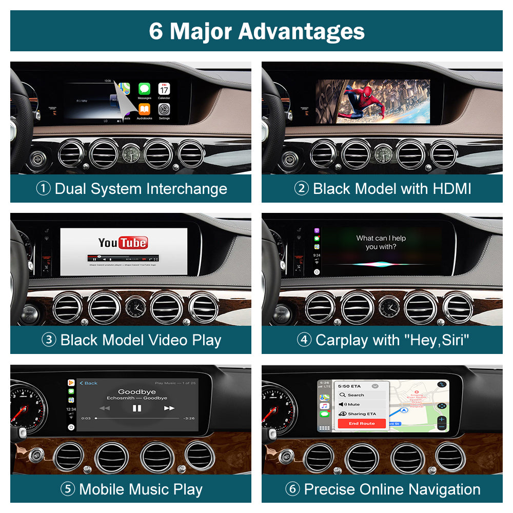 Carplay Android Auto Retrofit Kit For Mercedes Benz S Class W222