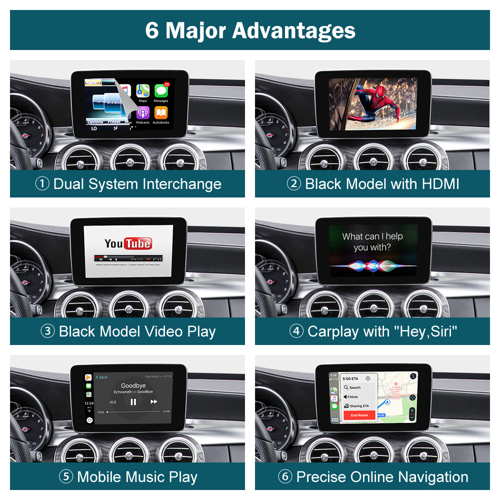Carplay Android Auto Retrofit Kit For Mercedes Benz C-CLASS GLC