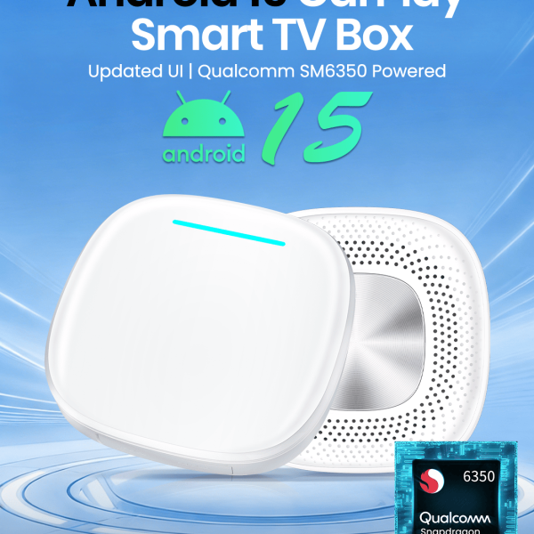 Max Ultra AI Box - Qualcomm 8-Core QCM6350, Android 15, 8GB RAM + 128GB ROM, 5G LTE, Split Screen Multimedia Adapter